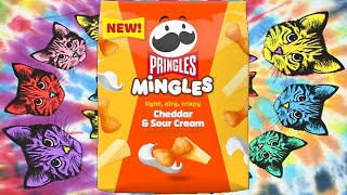 Pringles Mingles Cheddar amp Sour Cream Snack Tasting [upl. by Wulfe503]