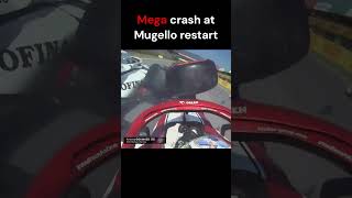 Mega crash at the restart  Mugello 2020 f1 f1shorts formula1 [upl. by Ddahc]