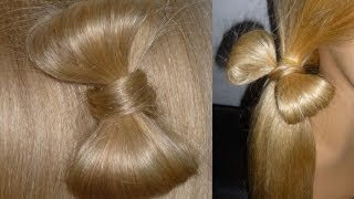 ZOPFSCHLEIFE in 1 Min HAARSCHLEIFE Frisur für MÄDCHEN SCHULEALLTAG Hair Bow Hairstyle Peinado [upl. by Gwennie]