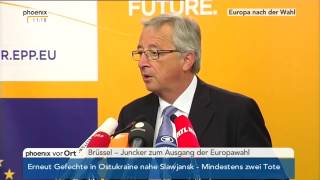 Europawahl  JeanClaude Juncker zum Wahlausgang am 26052015 [upl. by Lim]