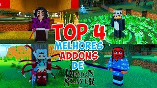 TOP 4 MELHORES ADDONS de DEMON SLAYER Para MCPE 1212 [upl. by Nnep368]