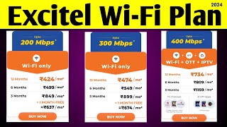 Excitel wifi New Plan 2024  excitel broadband plan  excitel cable cutter plan  excitel ott plan [upl. by Martino]