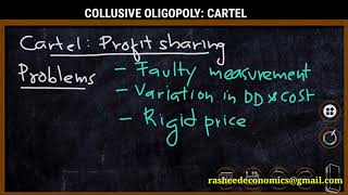 COLLUSIVE OLIGOPOLY  CARTEL Profit Sharing and Market Sharing Cartel [upl. by Tallia247]