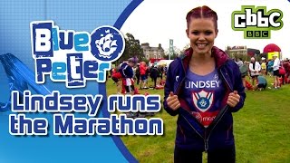 Lindsey runs the London marathon on CBBC Blue Peter [upl. by Nesaj]