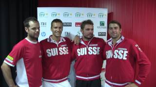 The Swiss Davis Cup team says quotThank youquot [upl. by Lleumas]