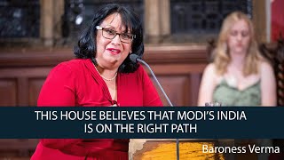 Baroness Verma  This House Believes That Modi’s India is on the Right Path  78 [upl. by Keynes91]