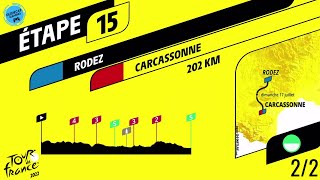 Tour de France 2022 FR Etape 15 Rodez  Carcassonne 22  PS5 [upl. by Kathlin]