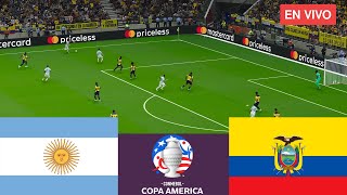 🔴Argentina vs Ecuador EN VIVO⚽ Copa América 2024 Partido EN VIVO  Videojuegos simulación [upl. by Ramon]