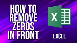 How To Remove Zeros In Front Of Numbers Excel Tutorial [upl. by Lenci]