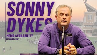 TCU vs Utah Game Week  Sonny Dykes Media Availability  October 15 2024 [upl. by Peursem]