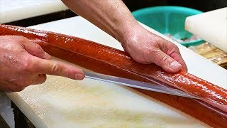 Japanese Street Food  RED CORNET FISH Sashimi Japan Okinawa Seafood [upl. by Analak301]