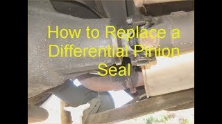 How to Replace a Differental Pinion Seal [upl. by Eneres]