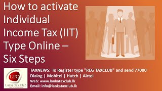 How to activate Individual Income Tax IIT Type Online [upl. by Olli508]