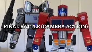 Robosen Transformers MiniTheater Megatron Vs Optimus Prime Final Battle With Camera Action [upl. by Thaxter]