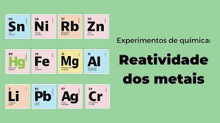 Experimentos de Química  Reatividade dos metais [upl. by Gninnahc]