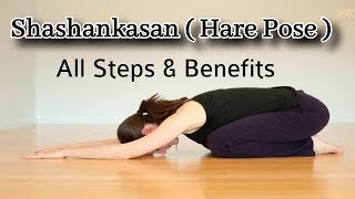 Shashankasan शशांकासन  How to Do  All Steps and Benefits  All information [upl. by Mehta]