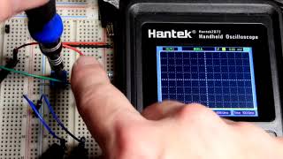 NPN BJT emitter follower circuit demonstration [upl. by Annawek]