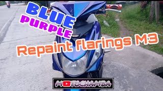 repaint fairings Mio i 125 anzahl paint chameleon paint blue purple MOTOCHAMBA [upl. by Anale36]