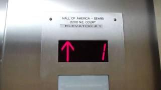 Montgomery hydraulic elevator  Sears amp Roebuck Mall of America Bloomington MN [upl. by Ailima]