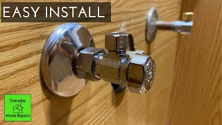 How To Install A Compression Water Shut Off Valve  Bathroom Sink [upl. by Anerroc]