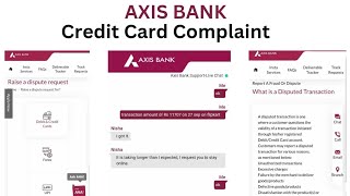 Raise Dispute in Axis Bank Credit Card l Online Complain For No Cashback Credited [upl. by Ahtanamas]