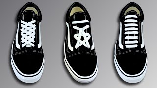 3 COOL WAYS TO LACE VANS OLD SKOOL Vans Old Skools Lacing [upl. by Annaehs]