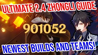 UPDATED 24 ZHONGLI GUIDE Complete SUPPORT NUKE and MAIN DPS Builds and MORE Genshin Impact [upl. by Zaremski]