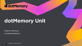 dotMemory Unit  NET memory usage monitoring with unit tests [upl. by Layla]