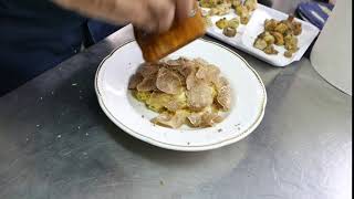 Tagliatelle al tartufo bianco Tagliatelle with white truffle [upl. by Ahcrop]