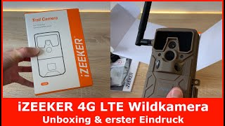 iZEEKER iG300 4G LTE Wildkamera mit SIMKarte  Unboxing amp erster Eindruck [upl. by Cash]