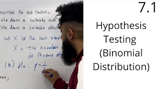 Edexcel AS Level Maths 71 Hypotheses Testing [upl. by Rowland422]