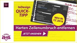 Harten Zeilenumbruch entfernen  InDesign QUICKTIPP [upl. by Aikenat]