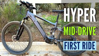 Hyper ERide Mid Drive Mountain eMTB — First Ride amp Impressions [upl. by Brear]