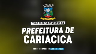 CONCURSO PREFEITURA DE CARIACICAES  PLANEJAMENTO DE ESTUDOS [upl. by Akemit]