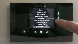 Bedienung und Einstellung der Regelung sensoComfort in Verbindung mit aroTHERM von Vaillant [upl. by Warfourd]