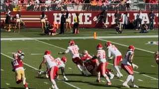 Leonard Floyd sacks Patrick Mahomes  49ers v Chiefs Oct 20 2024 [upl. by Ytissahc]