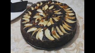 Cake aux pommes  كيكة بالتفاح و الكاكاو سهلة راااائعة واقتصادية وصفات كنزة [upl. by Eahsram]