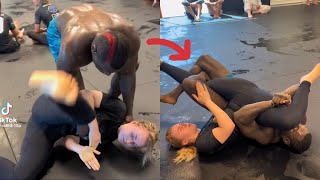 Man Dominates Female Fighter amp Makes Her Tap [upl. by Hurlow]