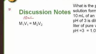 Chemistry 317 Dilution and pH changes [upl. by Clotilde]