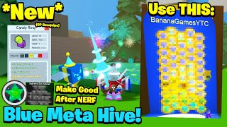 New BEST Blue Hive Meta Build Guide How To Make GOOD Honey After Nerf MacroingBoost Bee Swarm [upl. by Lyndsie]