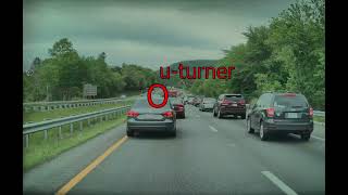 Uturner gets caught trying to cheat out of traffic jam [upl. by Adiam]