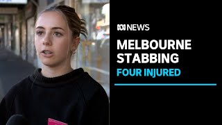 Four hospitalised after alleged stabbing in Melbournes Moonee Ponds [upl. by Langley]