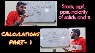 Stock preparation conversions Molarity and normality for solids Percentage calculations Part1 [upl. by Notyalc]