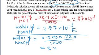 Back Titration Calculations from wwwChemistryTuitionNet [upl. by Ttevi]