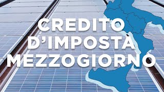 FOTOVOLTAICO con il CREDITO DIMPOSTA IMPRESE DEL MEZZOGIORNO  RiESCo [upl. by Aken]