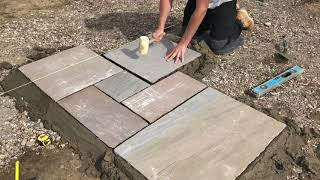 Laying Natural Stone Paving Guide [upl. by Kling832]