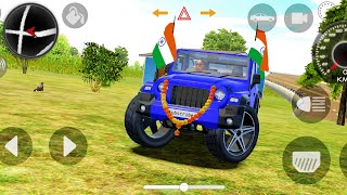 Dollar Song Modified Mahindra White Thar  Indian Cars Simulator 3D  Android Gameplay [upl. by Aubigny768]