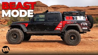 Jeep Gladiator Truck Overlander on 40 Tires by EVO Off Road Testing at Moab Easter Jeep Safari [upl. by Airalednac]