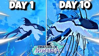 I Survived 10 DAYS as a PREHISTORIC WHALE in Creatures of Sonaria [upl. by Ronile]