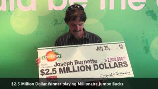 2500000 Millionaire Jumbo Bucks Winner [upl. by Klarika825]